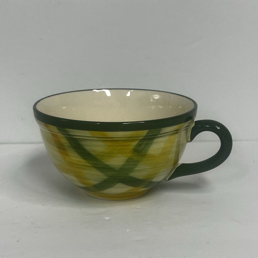 vintage vernon ware homespun plaid tea cup replacement gingham metlox